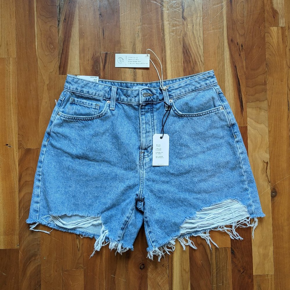 Distressed Denim Mom Short